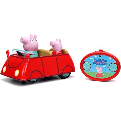 자다 Jada Toys Peppa Pig RC Remote Control Car Red, Toys for Kids