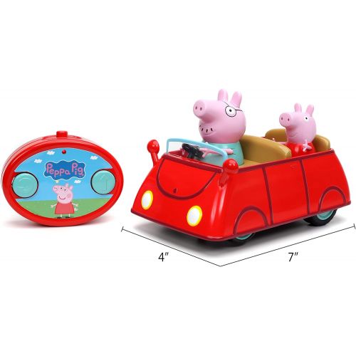 자다 Jada Toys Peppa Pig RC Remote Control Car Red, Toys for Kids