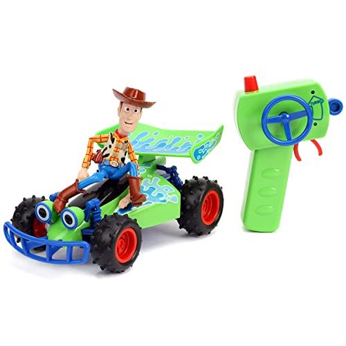 자다 Jada Toys Jada Disney Pixar Toy Story 4 Turbo Buggy W/ Woody Radio Control Vehicle, 2.4 Ghz, 1: 24