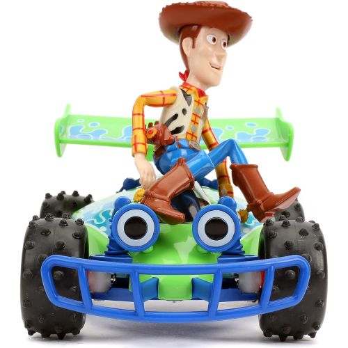 자다 Jada Toys Jada Disney Pixar Toy Story 4 Turbo Buggy W/ Woody Radio Control Vehicle, 2.4 Ghz, 1: 24