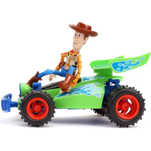 자다 Jada Toys Jada Disney Pixar Toy Story 4 Turbo Buggy W/ Woody Radio Control Vehicle, 2.4 Ghz, 1: 24