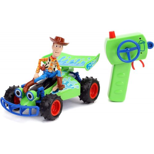 자다 Jada Toys Jada Disney Pixar Toy Story 4 Turbo Buggy W/ Woody Radio Control Vehicle, 2.4 Ghz, 1: 24