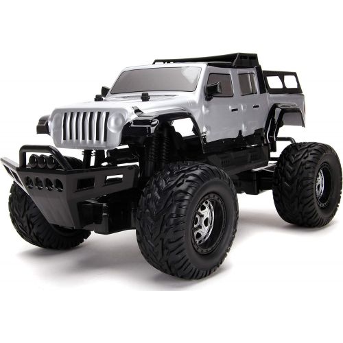 자다 Jada Toys Fast & Furious F9 1:12 4x4 2020 Jeep Gladiator Elite RC Remote Control Car 2.4 GHz, Toys for Kids and Adults, Black