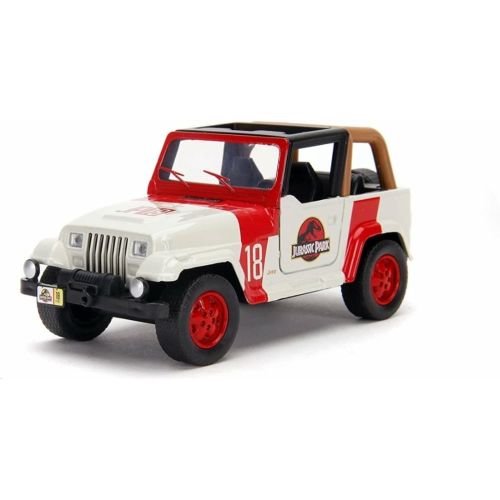 자다 Jada Toys Jurassic World 1:32 Jeep Wrangler Die-cast Car, Toys for Kids and Adults