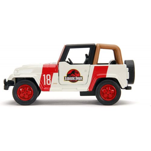 자다 Jada Toys Jurassic World 1:32 Jeep Wrangler Die-cast Car, Toys for Kids and Adults