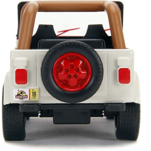 자다 Jada Toys Jurassic World 1:32 Jeep Wrangler Die-cast Car, Toys for Kids and Adults