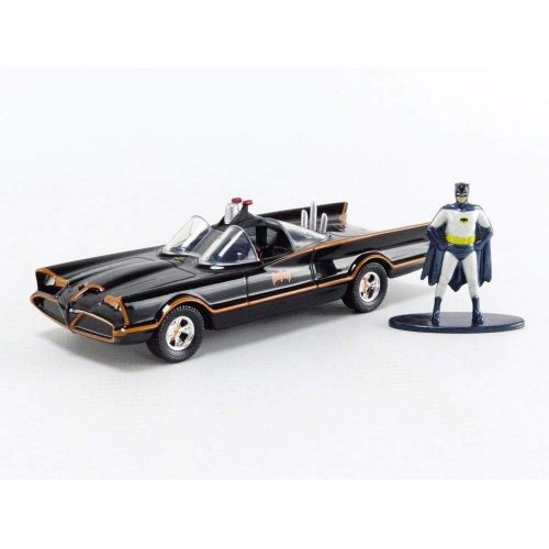 자다 Jada Toys DC Comics 1:32 Classic TV Series 1966 Batmobile Die-cast Car with Batman Figure, Toys for Kids and Adults