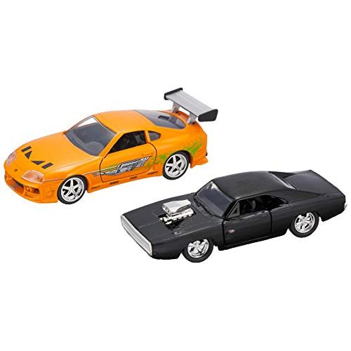 자다 Jada Toys Fast & Furious Doms Dodge Charger R/T & Brians Toyota Supra 1:32 Die-Cast Vehicle (26063)