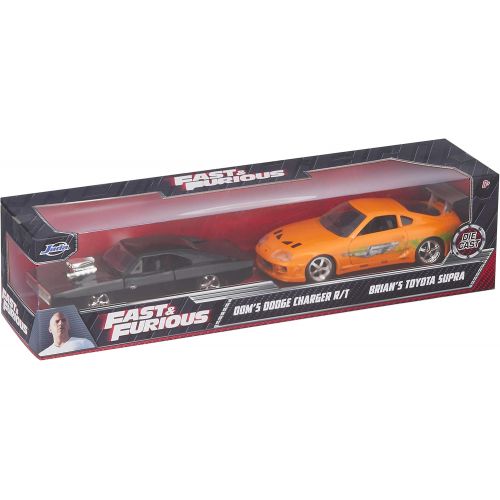 자다 Jada Toys Fast & Furious Doms Dodge Charger R/T & Brians Toyota Supra 1:32 Die-Cast Vehicle (26063)