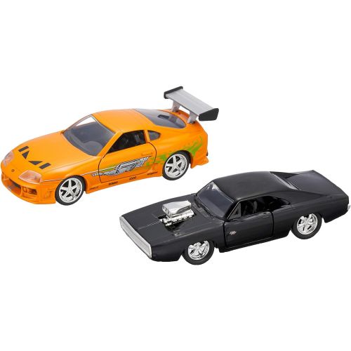 자다 Jada Toys Fast & Furious Doms Dodge Charger R/T & Brians Toyota Supra 1:32 Die-Cast Vehicle (26063)