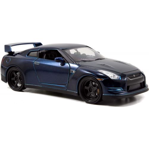 자다 Fast & Furious Nissan GTR Blue 1:24 Diecast By Jada Toys