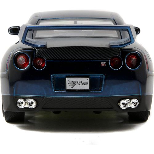 자다 Fast & Furious Nissan GTR Blue 1:24 Diecast By Jada Toys