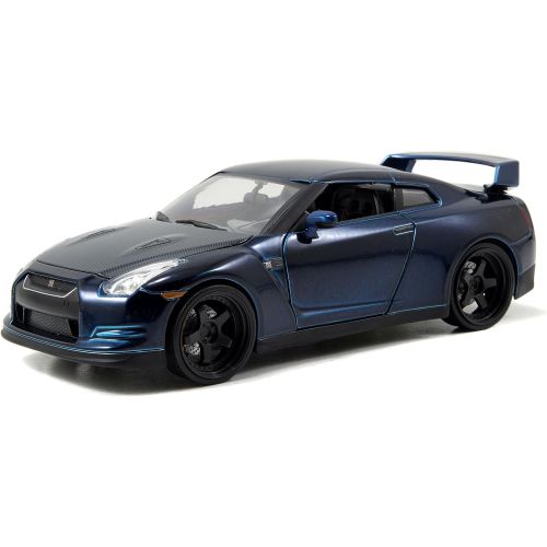 자다 Fast & Furious Nissan GTR Blue 1:24 Diecast By Jada Toys