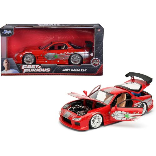 자다 Jada Toys Fast & Furious 1: 24 Diecast - 93 Mazda RX-7 Vehicle, Multi (98338)