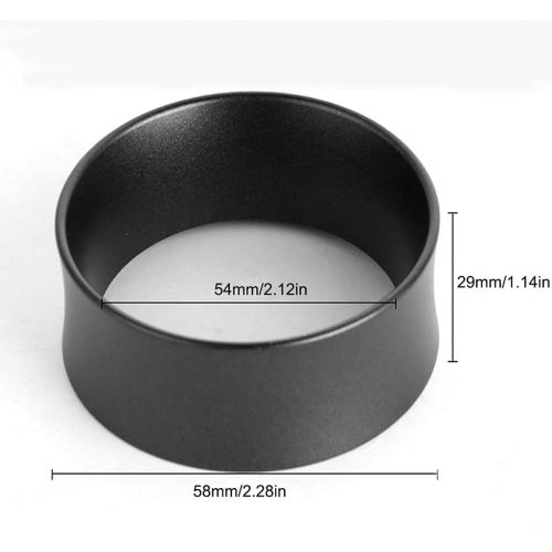  Jadeshay Espresso Dosing Funnel Aluminum Coffee Dosing Ring Replacement, Coffee Dosing Ring for 58mm Portafilters, 1pc (Black)