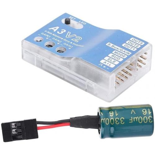  Jadeshay RC Flight Controller, F50A 3-Axle Gyro A3 V2 Stabilizer for RC Fixed-Wing Airplane