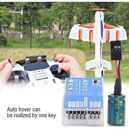  Jadeshay RC Flight Controller, F50A 3-Axle Gyro A3 V2 Stabilizer for RC Fixed-Wing Airplane