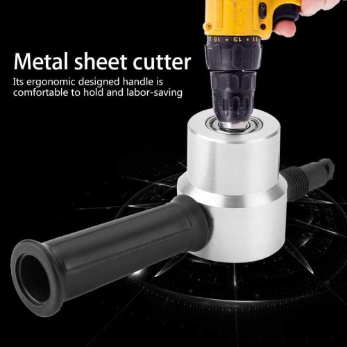  [아마존베스트]Jadeshay Sheet Metal Cutter - Metal Sheet Cutter Double Head Electric Power Drill Attachment Sheet Metal Hole Cutter Portable Nibbler Cutting Tool