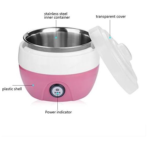  [아마존베스트]Jadpes Automatic Yogurt Maker, 1L Stainless Steel Electric DIY Yoghurt Maker Inner Container Storage Makers for Home Kitchen Tool 220V