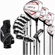 Golf Clubs Complete Set for Men 13 Piece includes Titanium Golf Driver, 3 & #5 Fairway Woods, 4 Hybrid, 5-SW Irons, Putter and Golf Bag