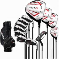 [아마존베스트]Jaffick Golf Clubs Complete Set for Men 13 Piece Includes Titanium Golf Driver, 3 & #5 Fairway Woods, 4 Hybrid, 5-SW Irons, Putter and Golf Bag