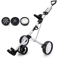 Jaffick Golf Pull Cart Wheel Folding Push Cart Trolley for Golf Club Bag