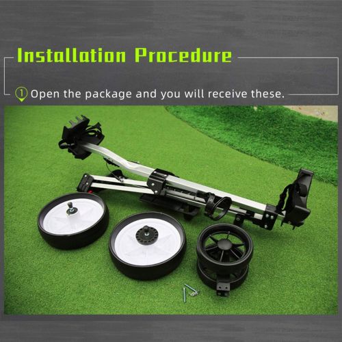  Jaffick Golf Pull Cart Wheel Folding Push Cart Trolley for Golf Club Bag