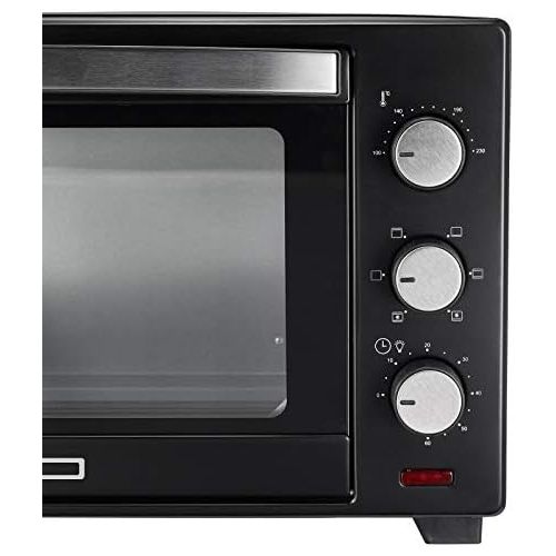  [아마존베스트]-Service-Informationen Jago Mini oven with convection  model selection, 100 to 230 °C, timer (0-60 minutes), with wire mesh, baking tray and accessories, black, mini oven, mini kitchen, barbecue oven,