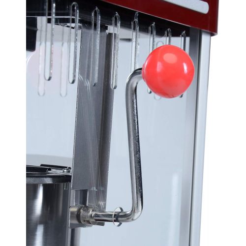  [아마존베스트]Jago Popcorn Machine Retro 60 L/h, 200 g/10 min, Stainless Steel Pot for Salty Popcorn - 50s Look, Professional Popcorn Maker, Preparer, Machine