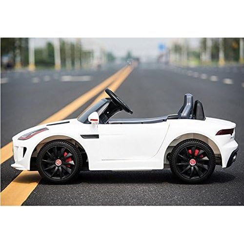  Jaguar Authorized Jaguar F-TYPE 12V Luxury Kids Ride On Car Battery Powered MP3 LED Door Open Kids Vehicle With Remote Control, Orange