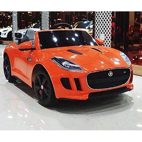  Jaguar Authorized Jaguar F-TYPE 12V Luxury Kids Ride On Car Battery Powered MP3 LED Door Open Kids Vehicle With Remote Control, Orange