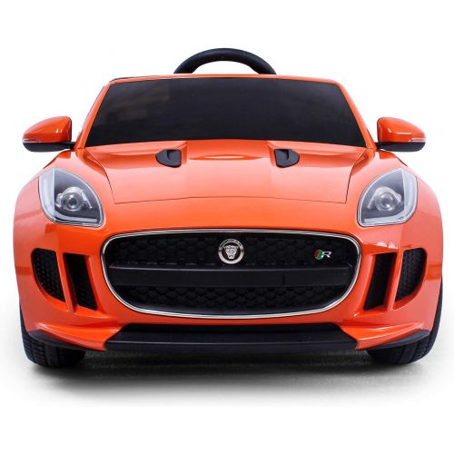  Jaguar Authorized Jaguar F-TYPE 12V Luxury Kids Ride On Car Battery Powered MP3 LED Door Open Kids Vehicle With Remote Control, Orange