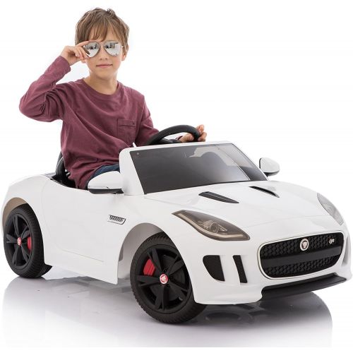  Jaguar Authorized Jaguar F-TYPE 12V Luxury Kids Ride On Car Battery Powered MP3 LED Door Open Kids Vehicle With Remote Control, Orange