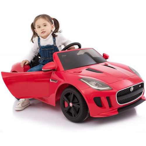  Jaguar Authorized Jaguar F-TYPE 12V Luxury Kids Ride On Car Battery Powered MP3 LED Door Open Kids Vehicle With Remote Control, Orange