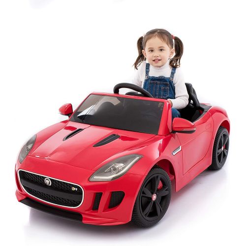  Jaguar Authorized Jaguar F-TYPE 12V Luxury Kids Ride On Car Battery Powered MP3 LED Door Open Kids Vehicle With Remote Control, Orange