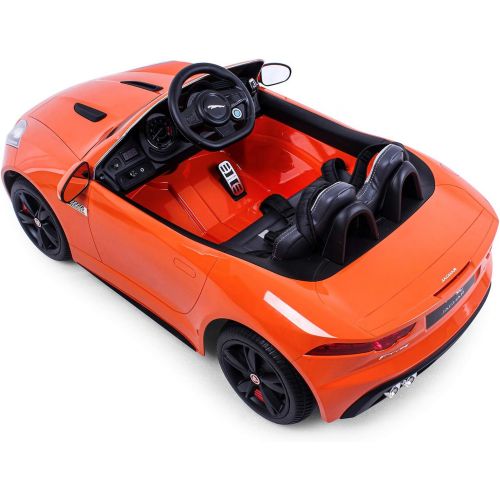  Jaguar Authorized Jaguar F-TYPE 12V Luxury Kids Ride On Car Battery Powered MP3 LED Door Open Kids Vehicle With Remote Control, Orange