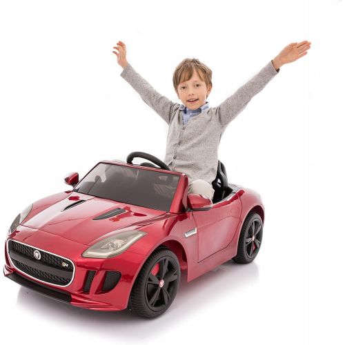  Jaguar Authorized Jaguar F-TYPE 12V Luxury Kids Ride On Car Battery Powered MP3 LED Door Open Kids Vehicle With Remote Control, Orange