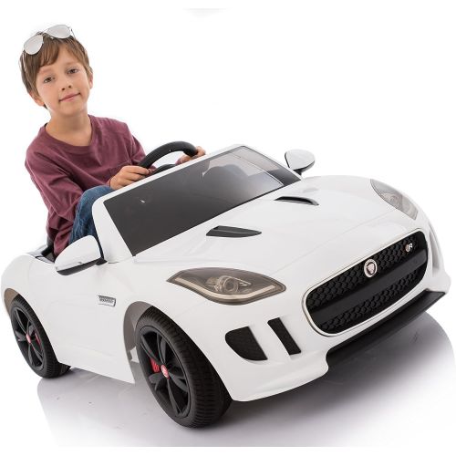  Jaguar Authorized Jaguar F-TYPE 12V Luxury Kids Ride On Car Battery Powered MP3 LED Door Open Kids Vehicle With Remote Control, Orange