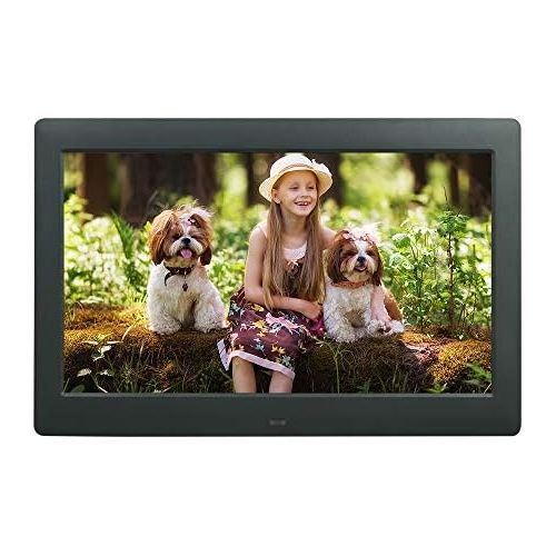  [아마존베스트]Jaihonda 10.5 Inch IPS Digital Photo Picture Frame Music Photo Video Player with Remote Control IPS Screen, Background Music/Multi-Sideshow/4 Windows Display/Calendar/Clock Electronic Pictu