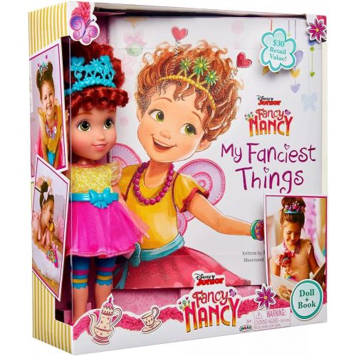  Jakks Disney Fancy Nancy Doll and Book Set Featuring My Fanciest Things Learn About All The Fancy Things in Nancys Room Fancy Nancy Doll Dressed in Her Signature Outfit From th