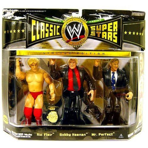 잭스퍼시픽 Jakks Pacific WWE Wrestling Classic Superstars Champion Series Flair, Bobby Heenan & Mr. Perfect Action Figure 3-Pack