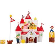 Super Mario Nintendo Deluxe Mushroom Kingdom Castle, Wall Display & Playset with (5) 2.5