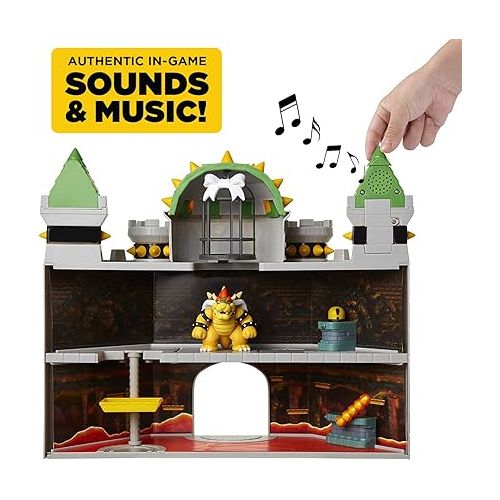 잭스퍼시픽 Super Mario Nintendo Deluxe Bowser's Castle Playset with 2.5