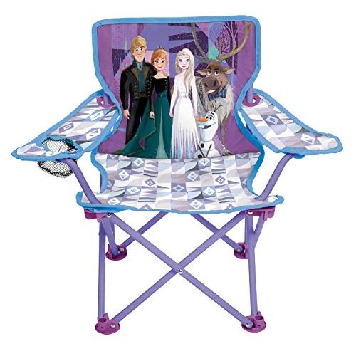 잭스퍼시픽 Jakks Pacific Disney Frozen 2 Camp Chair for Kids, Portable Camping Fold N Go Chair with Carry Bag