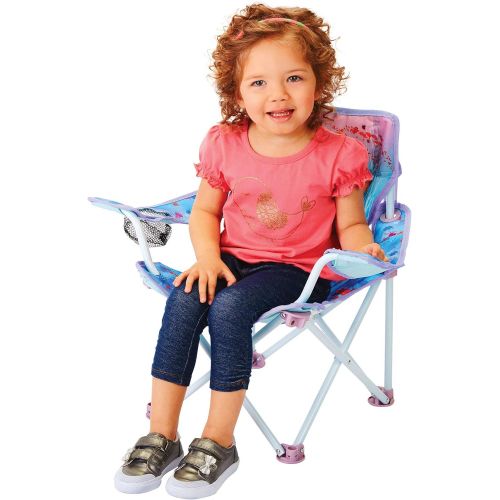 잭스퍼시픽 Jakks Pacific Disney Frozen 2 Camp Chair for Kids, Portable Camping Fold N Go Chair with Carry Bag