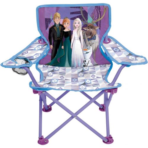 잭스퍼시픽 Jakks Pacific Disney Frozen 2 Camp Chair for Kids, Portable Camping Fold N Go Chair with Carry Bag