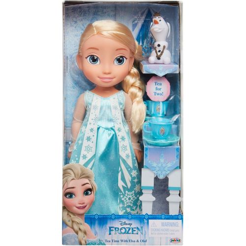 잭스퍼시픽 Jakks Pacific Disney Princess Elsa Doll & Olaf Tea Set