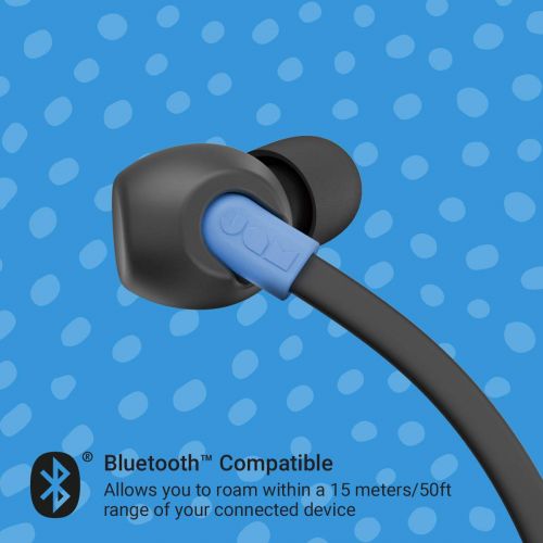  Jam JAM Tune In Bluetooth Neckband Style Headphones 30 ft. Range, 12 Hour Playtime, Hands-Free Calling, Sweat and Rain Resisitant IPX4 Workout Earbuds Black