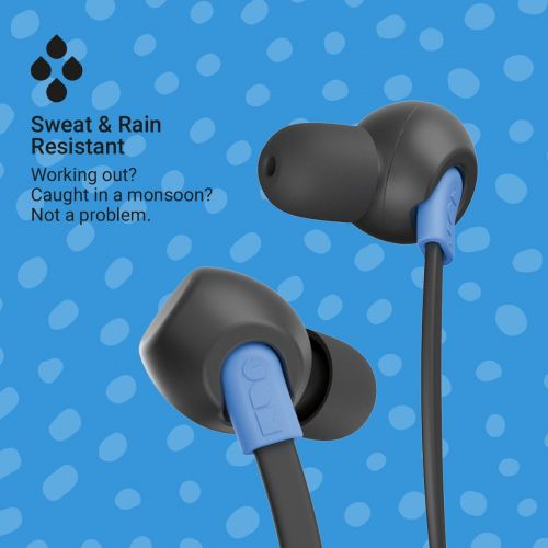  Jam JAM Tune In Bluetooth Neckband Style Headphones 30 ft. Range, 12 Hour Playtime, Hands-Free Calling, Sweat and Rain Resisitant IPX4 Workout Earbuds Black