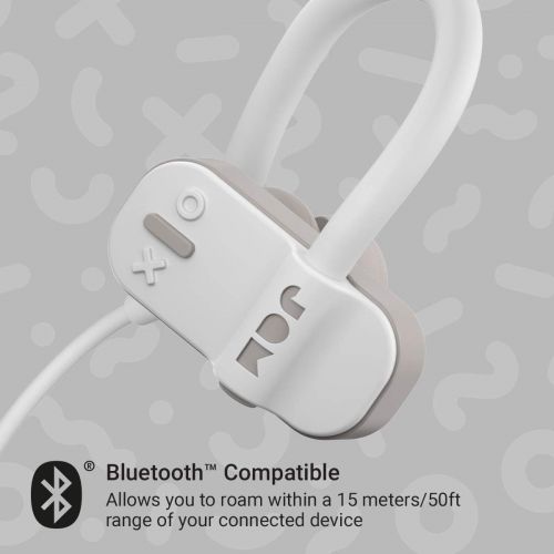  JAM Live Fast Workout Earphones 30 ft. Bluetooth Range, IP67 Sweat Resistant Earbuds 3 Sizes Included, 12 Hour Battery Life, Hands-Free Calling Gray